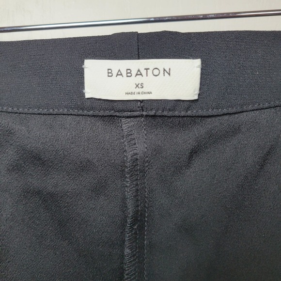 Aritzia Babaton Dexter Japanese Crepe Black High Rise Ankle Pants XS Minimalist - Picture 4 of 7